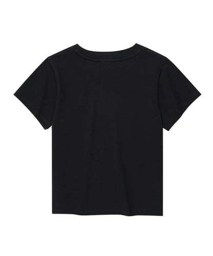 [Aespa Giselle Worn] 26SS Wacky Willy Women's Lily Crop Short Sleeve T-Shirt