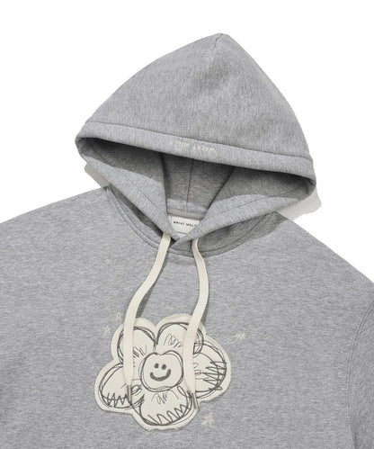 [Aespa Giselle Worn] 26SS Wacky Willy Women's Big Lily Semi-Over Hoodie