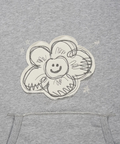 [Aespa Giselle Worn] 26SS Wacky Willy Women's Big Lily Semi-Over Hoodie