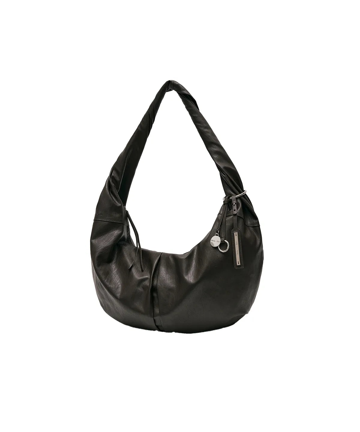 [IVE LIZ WORN] Matin Kim - TWIST HANDLE LARGE HOBO BAG IN DARK BROWN