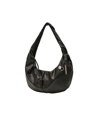 [IVE LIZ WORN] Matin Kim - TWIST HANDLE LARGE HOBO BAG IN DARK BROWN