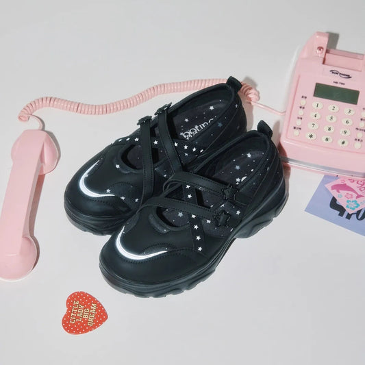 OTZ X Youhee Lomita Platform Banding Mary Jane Shoes Black