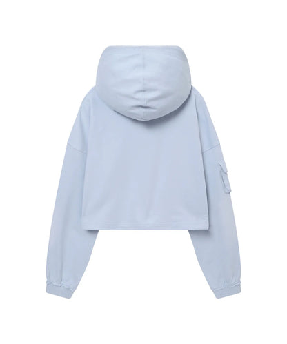[Illit Moka Pick] 26SS Superdry Women's Faded Hooded Zip-Up Sky Blue