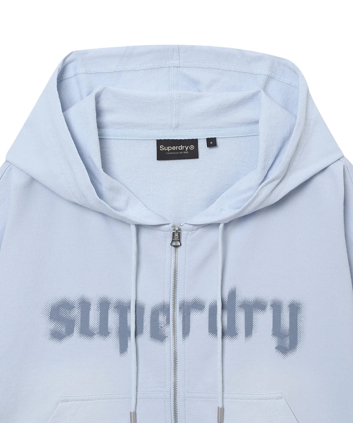 [Illit Moka Pick] 26SS Superdry Women's Faded Hooded Zip-Up Sky Blue