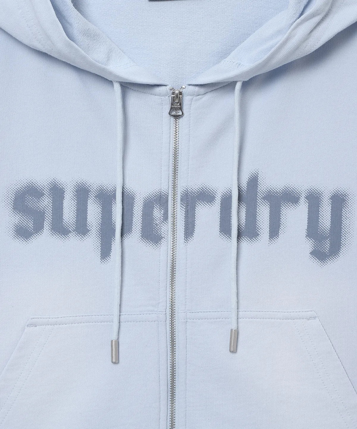 [Illit Moka Pick] 26SS Superdry Women's Faded Hooded Zip-Up Sky Blue
