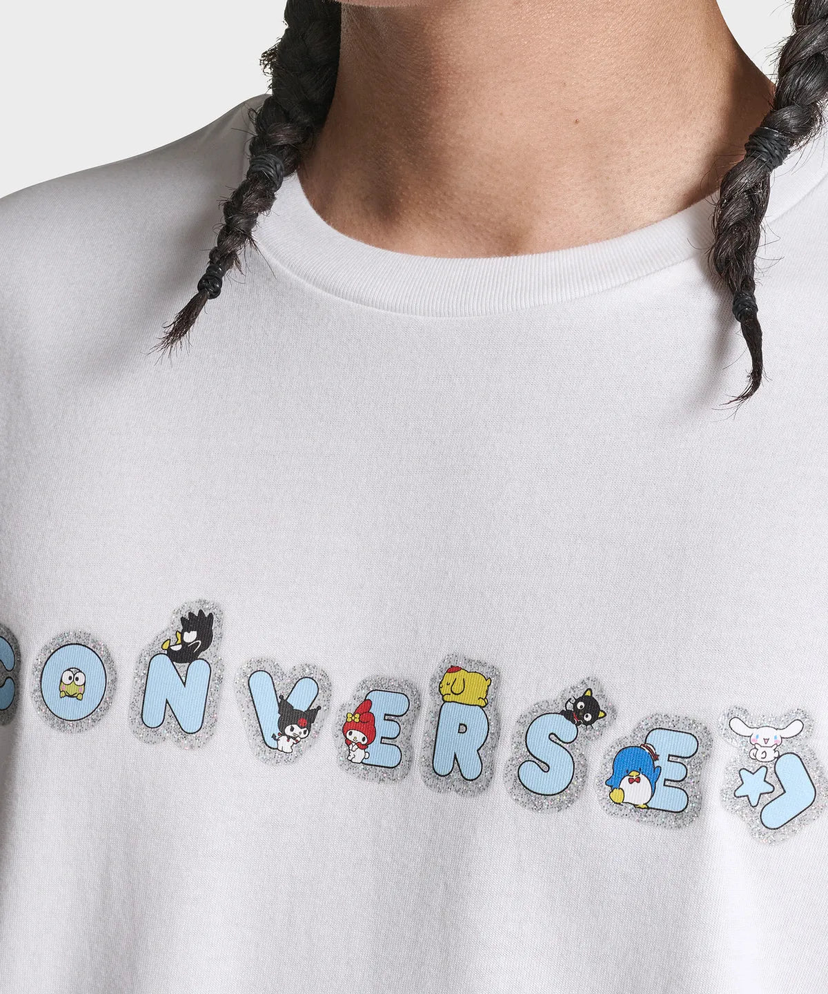 [Converse X Sanrio Characters] Sticker T-Shirt