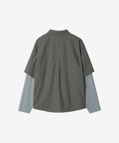 [BTS Jungkook Worn] NODE LABS DEV:10 Layered Sleeve Check Shirt
