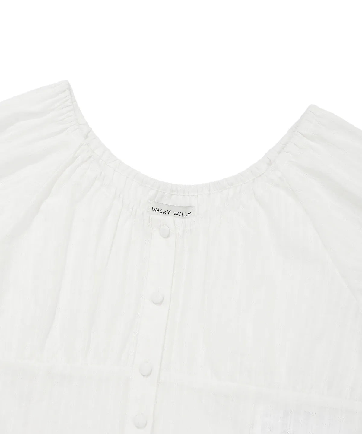 [Aespa Giselle Worn] Wacky Willy Women's Shirred Puff Blouse