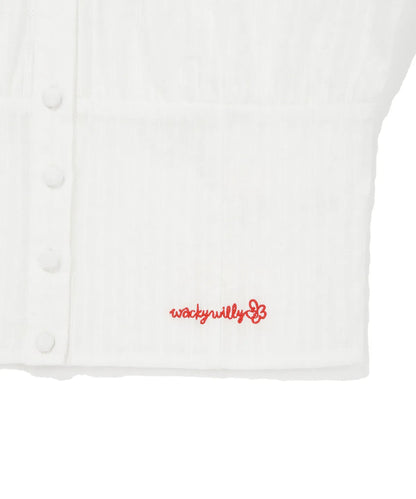 [Aespa Giselle Worn] Wacky Willy Women's Shirred Puff Blouse