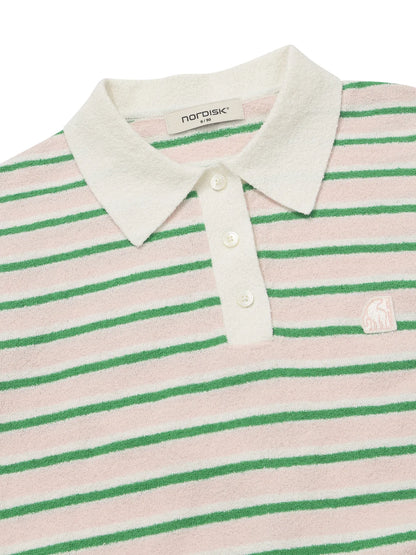 [Aespa Karina PIck] 26 Summer Nordisk Short-Sleeve Striped Sweater - W