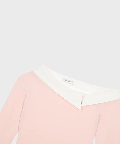 [Itzy Chaeryeong & Ive Gaeul Worn] Alki Alka One-Shoulder Layered Top