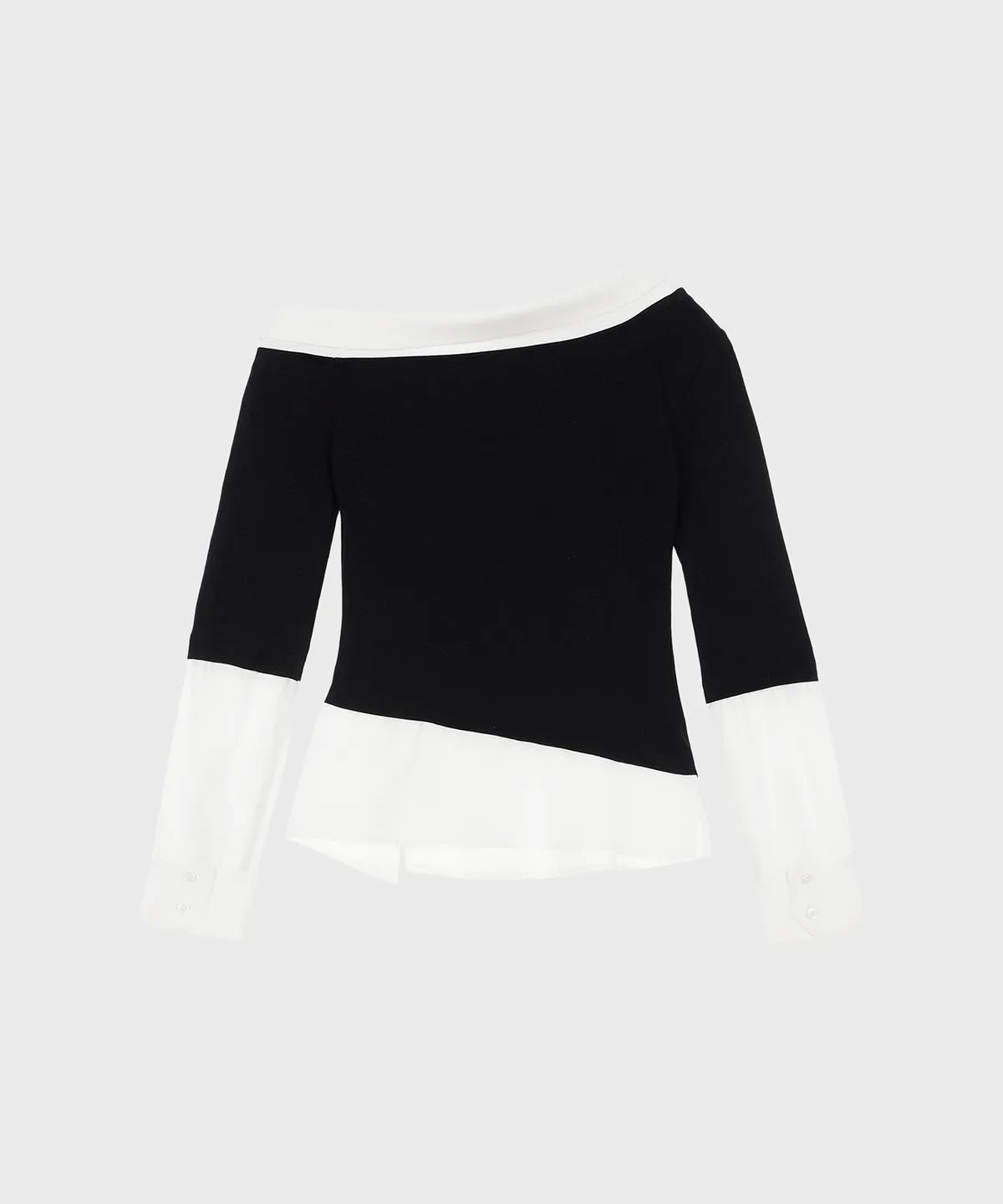 [Itzy Chaeryeong & Ive Gaeul Worn] Alki Alka One-Shoulder Layered Top