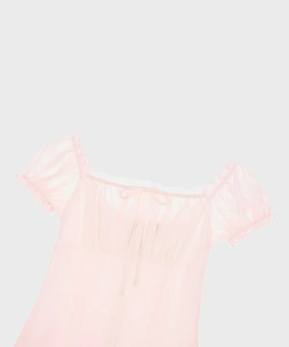 ALKI ALKA  Puff Chiffon Mini Dress