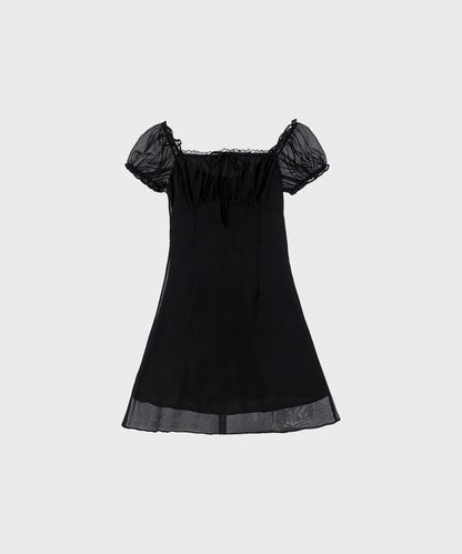 ALKI ALKA  Puff Chiffon Mini Dress