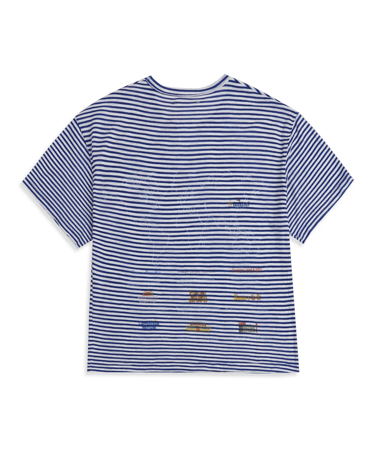 [BTS Jimin Worn] TUEWID Summer Shake Souvenir Tee In Stripe Sky Blue