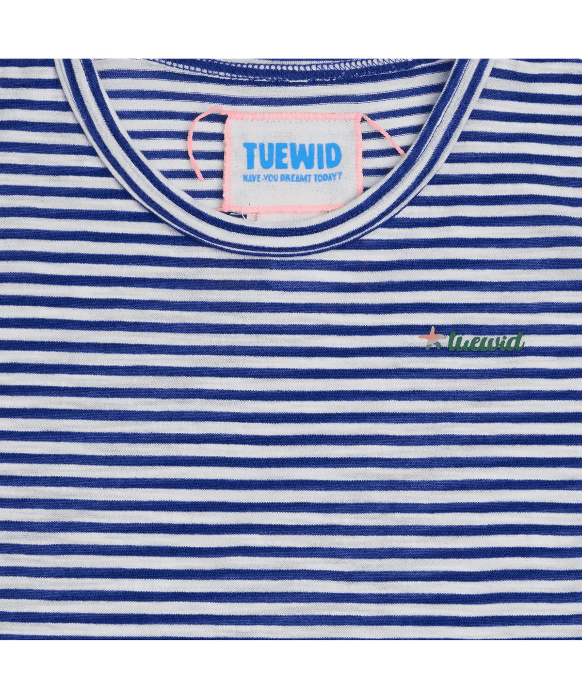 [BTS Jimin Worn] TUEWID Summer Shake Souvenir Tee In Stripe Sky Blue