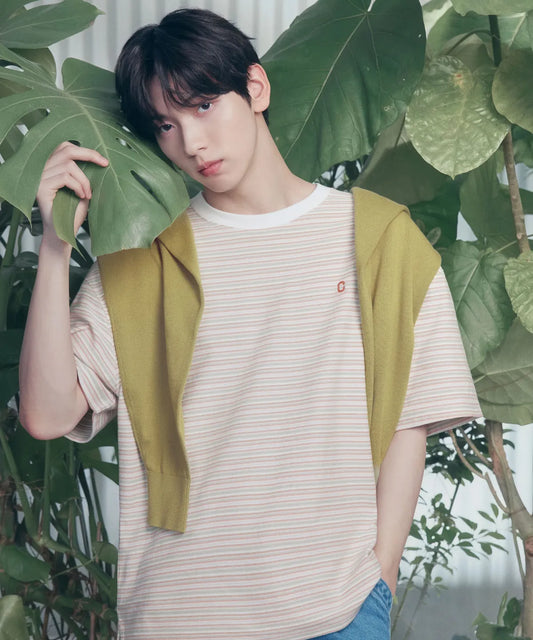 [TXT Soobin Worn] 26 Summer Covernat Multi-stripe T-shirt