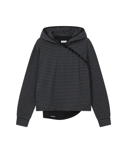 [Ive Rei Pick] Miseki Seoul Diagonal Button Layered Hoodie