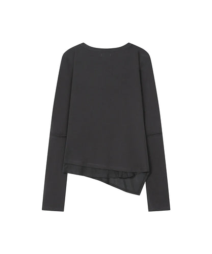 [Ive Rei Pick] Miseki Seoul Slash Button Layered Long Sleeve