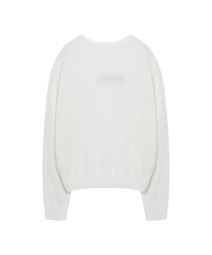 [Illit Pick] SUPERDRY Women's Linen Sweater White