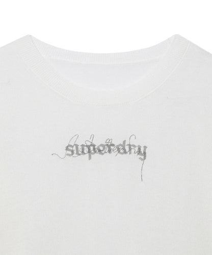 [Illit Pick] SUPERDRY Women's Linen Sweater White