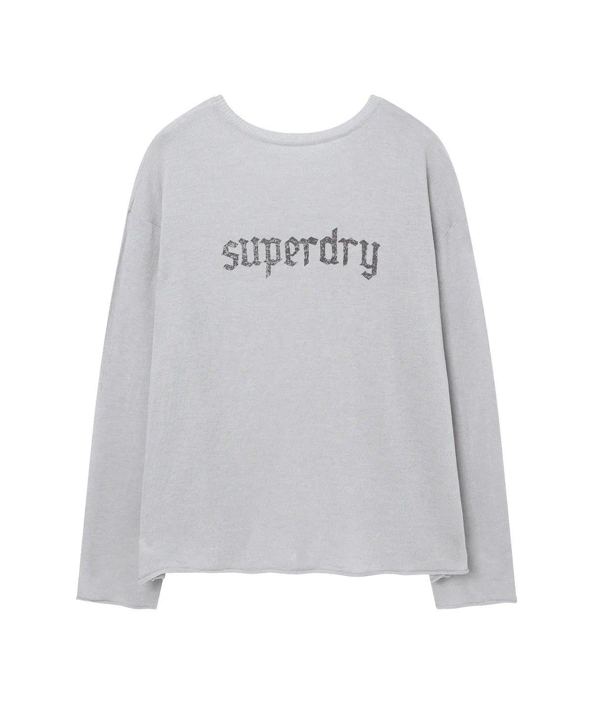 [Illit Pick] SUPERDRY Women's Linen Knit Long Sleeve Cool Grey