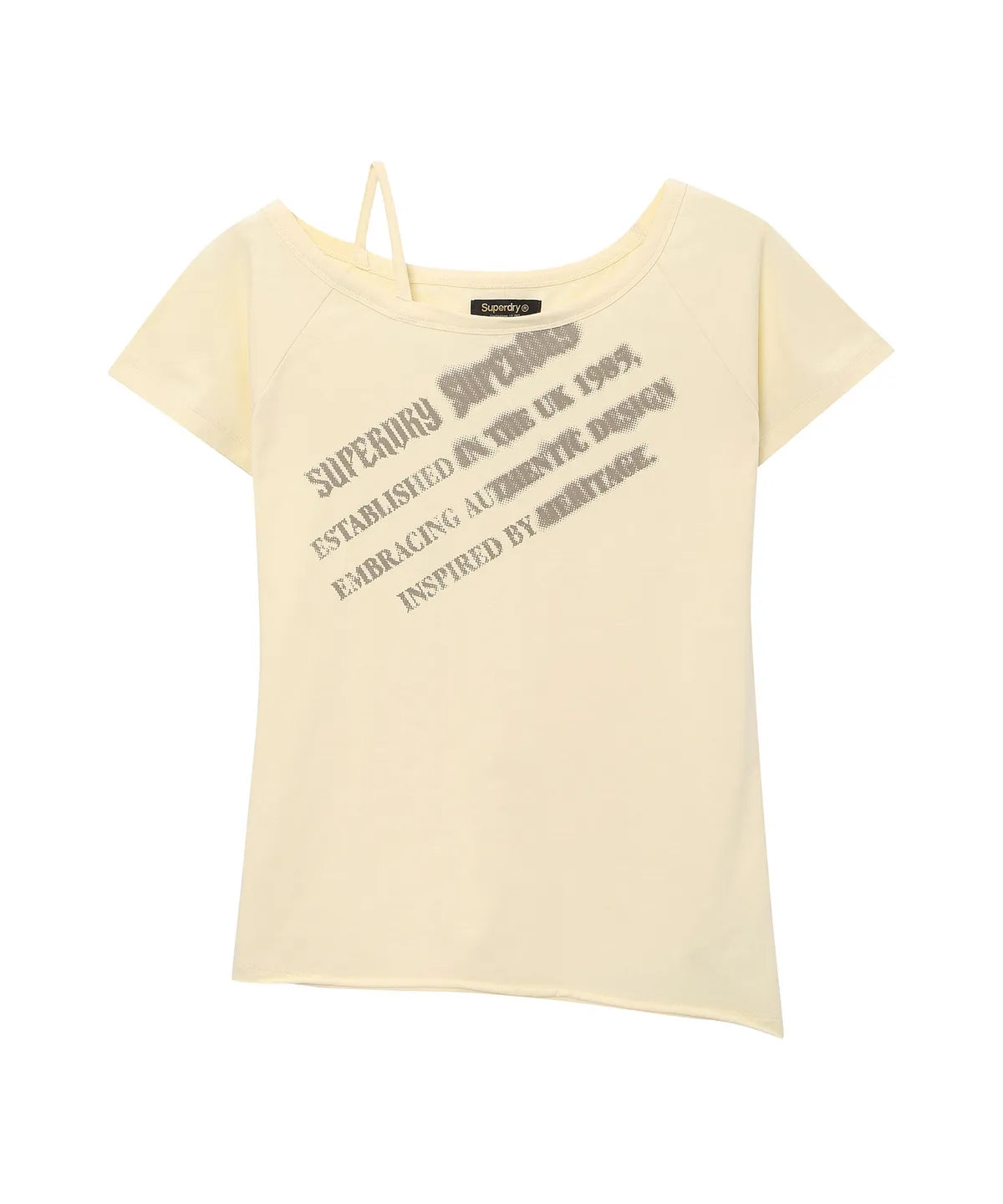 [Illit Pick] SUPERDRY Women's Script T-shirt Light Yellow
