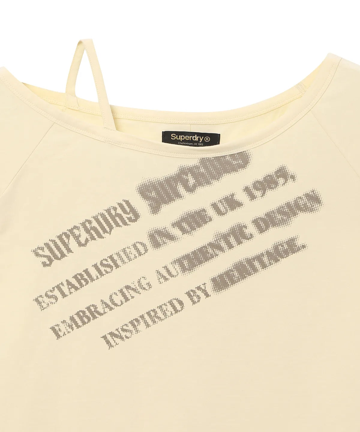 [Illit Pick] SUPERDRY Women's Script T-shirt Light Yellow