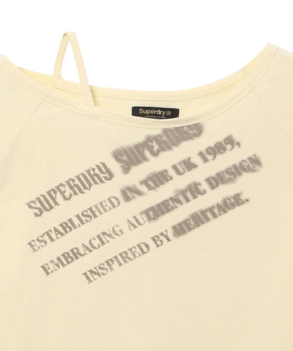 [Illit Pick] SUPERDRY Women's Script T-shirt Light Yellow