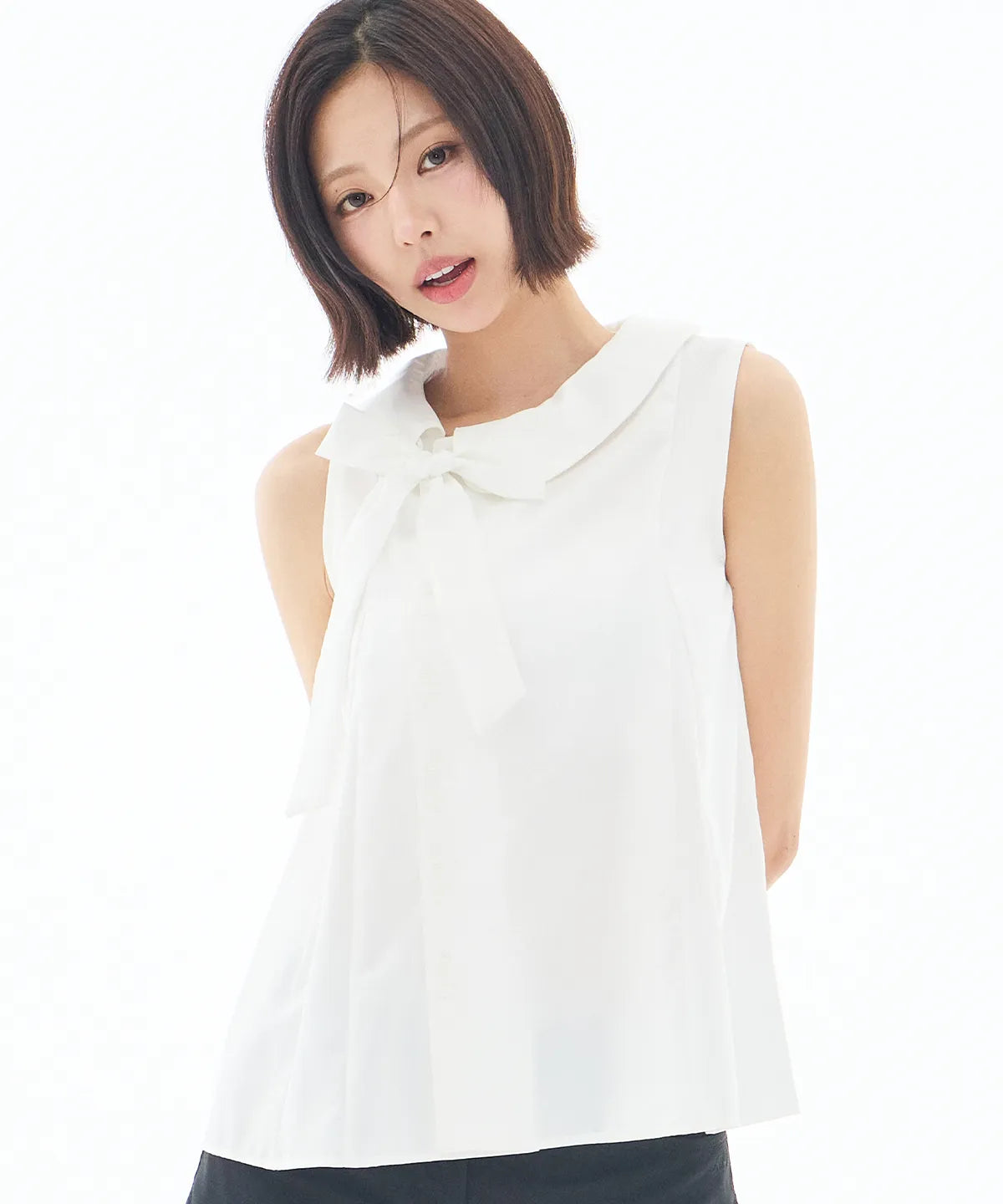 [SINGLE'S INFERNO KIM GO-EUN PICK] - ILLIGO Rope Flare Blouse