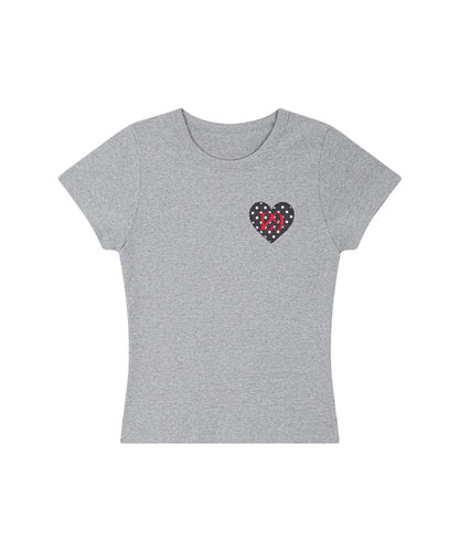 [SINGLE'S INFERNO KIM GO-EUN PICK] - ILLIGO 129 Dot Fitted T-Shirt
