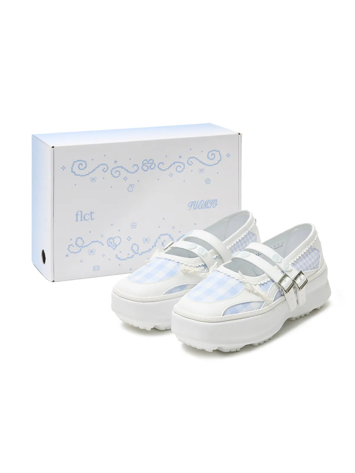 [Hearts2Hearts Ian Worn] Tuomio X FLCT Memento Patchwork Platform Mary jane Shoes