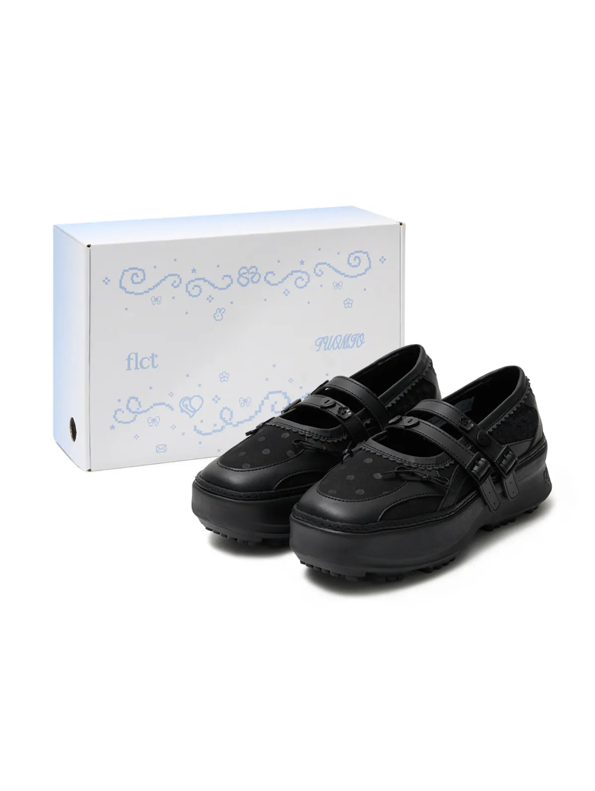 [Hearts2Hearts Ian Worn] Tuomio X FLCT Memento Patchwork Platform Mary jane Shoes