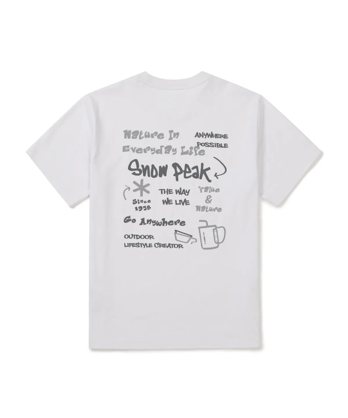 [BTS V Pick] 26SS Snow Peak Aerocool Doodle Graphic Short Sleeve T-shirt