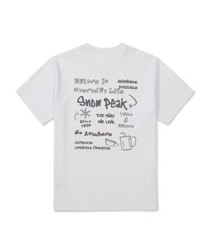 [BTS V Pick] 26SS Snow Peak Aerocool Doodle Graphic Short Sleeve T-shirt