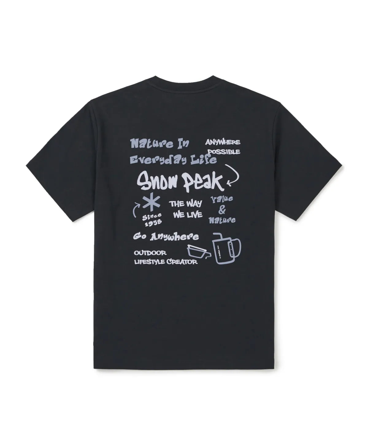 [BTS V Pick] 26SS Snow Peak Aerocool Doodle Graphic Short Sleeve T-shirt