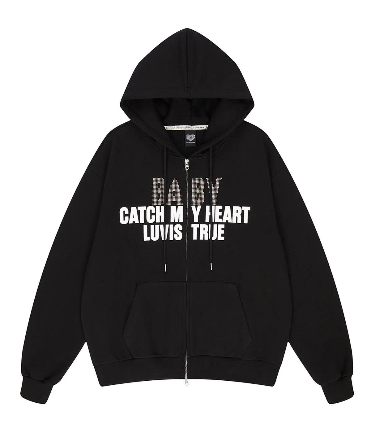 Yena X Luvistrue Zip-Up Hoodie - Black