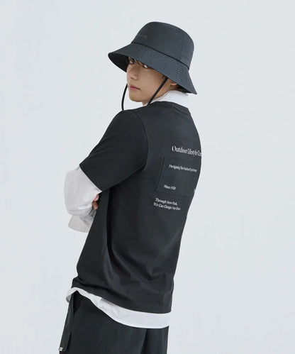 [BTS V Pick] 26SS Snow Peak Aerocool Lettering Woven Patch Short Sleeve T-shirt