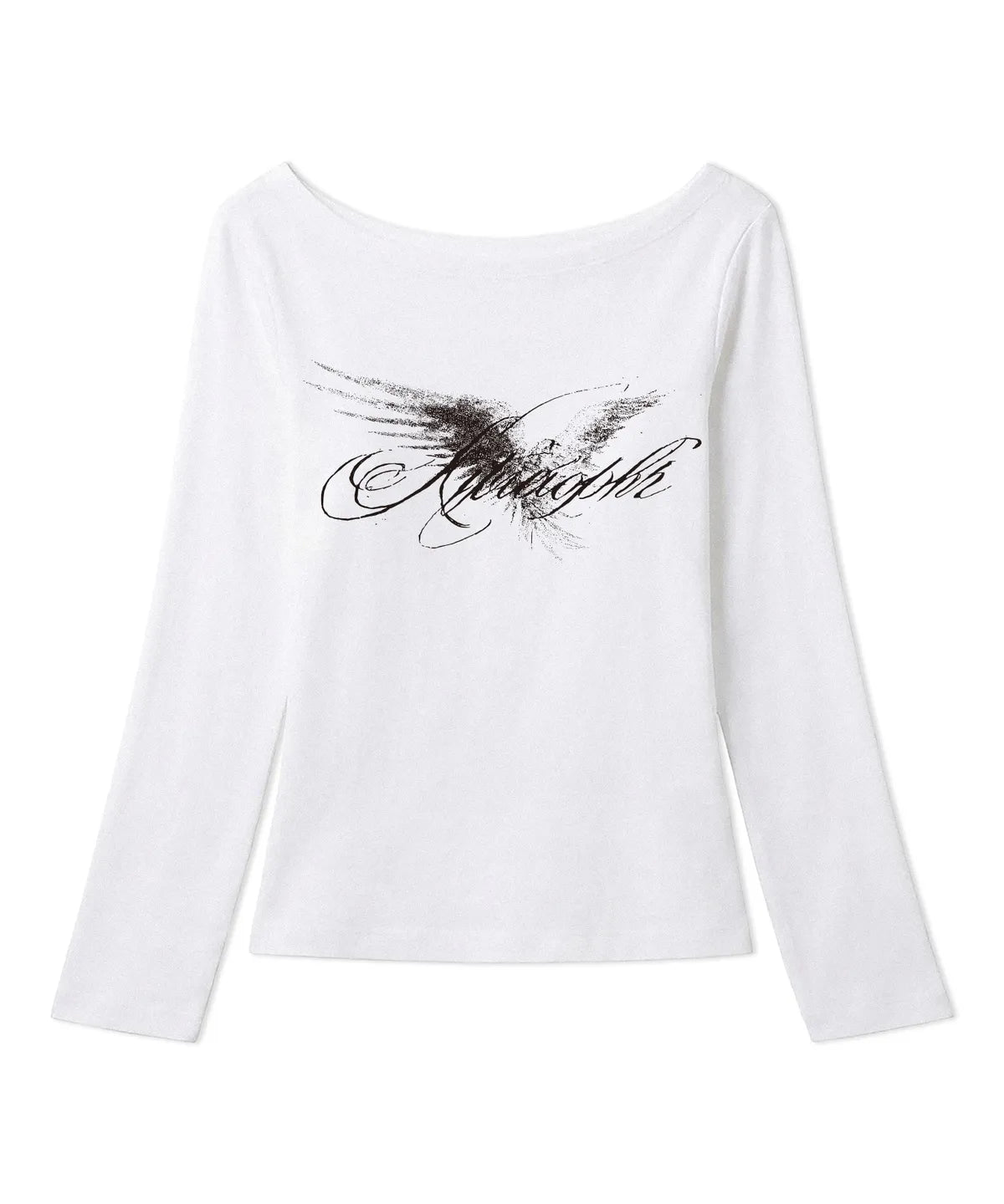 Izroom Crow Boat Neck Long Sleeve