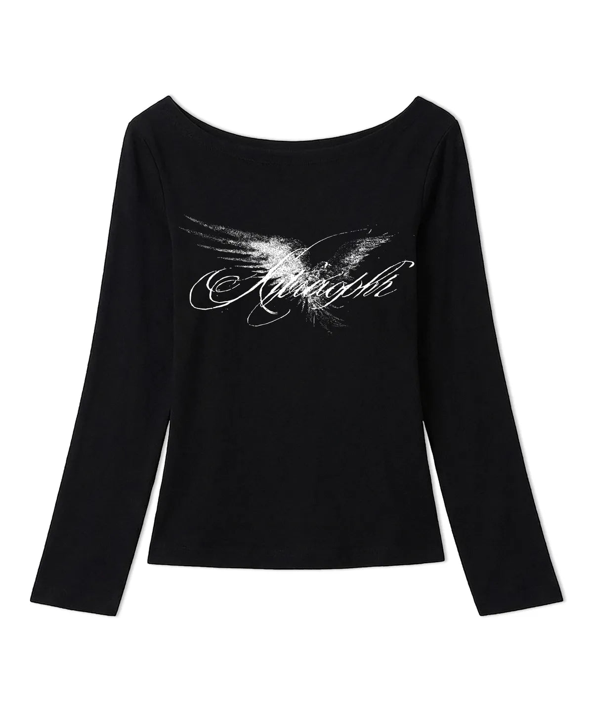 Izroom Crow Boat Neck Long Sleeve