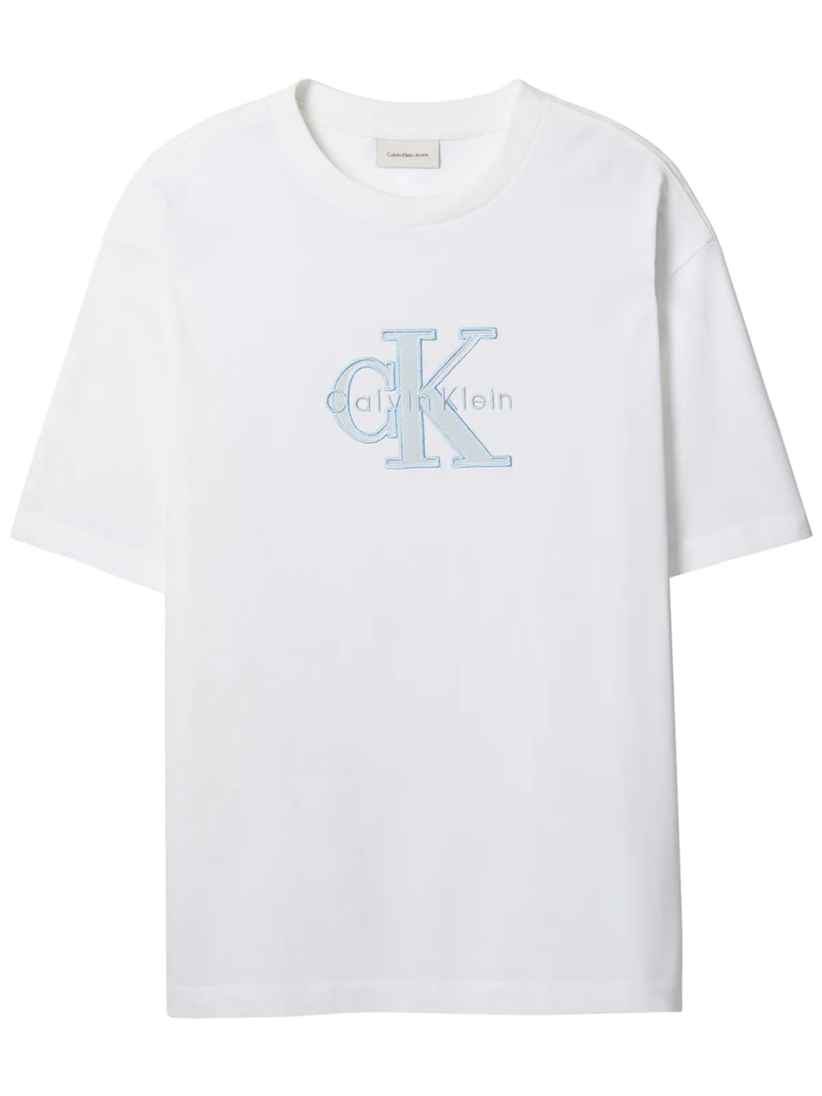 [ Worn by BTS Jungkook ] Calvin Klein Elevated Monologo Short Sleeve_WhiteT-shirt