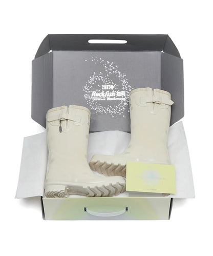 ILLIT x ROCKFISH WEATHERWEAR - ORIGINAL RAIN BOOTS SHORT DOT (IVORY)