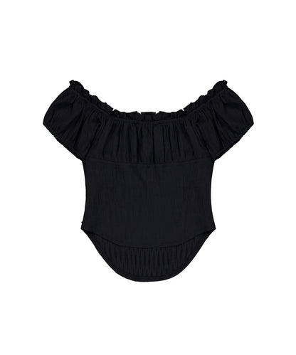 [Aespa Karina Worn] ROCKCAKE Curve Line Corset Blouse