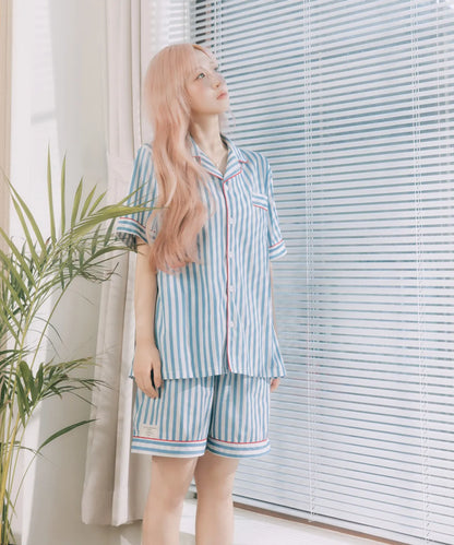 Nmixx Haewon X Dossy 26SS Silk Fit Tove Short Sleeve Couple Pajama Set