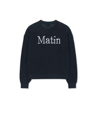 [NCT Jeno Pick] Matin Kim Back Logo Jacquard Mesh Knit Zip Up