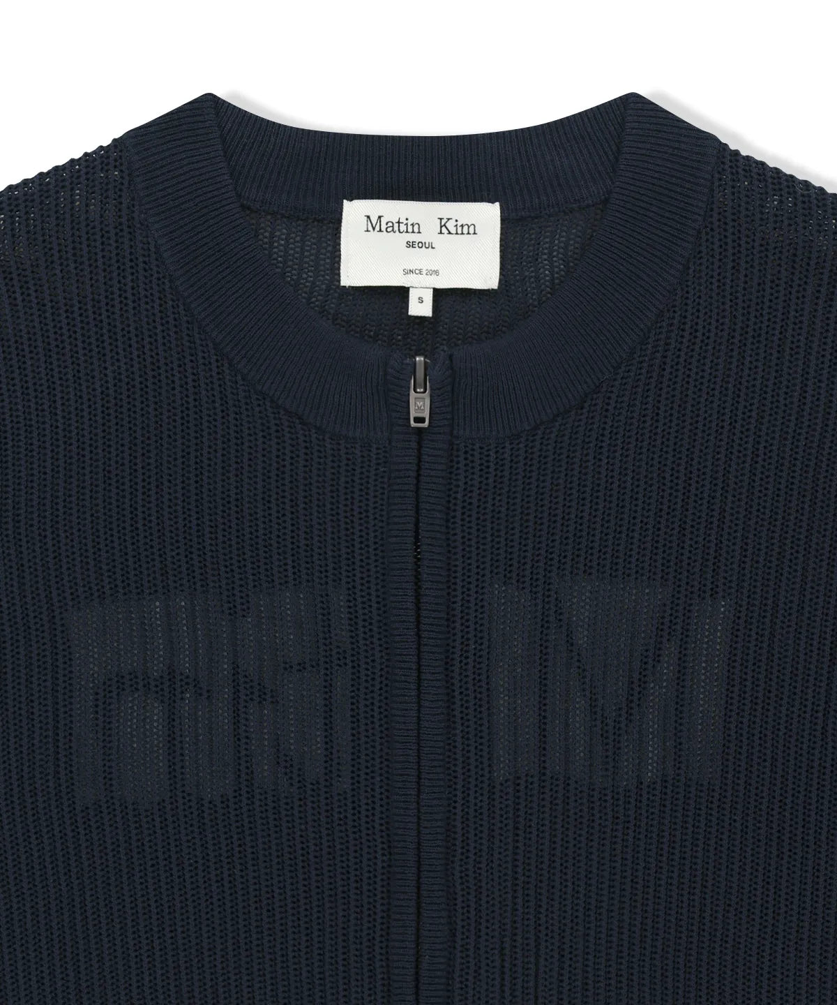[NCT Jeno Pick] Matin Kim Back Logo Jacquard Mesh Knit Zip Up