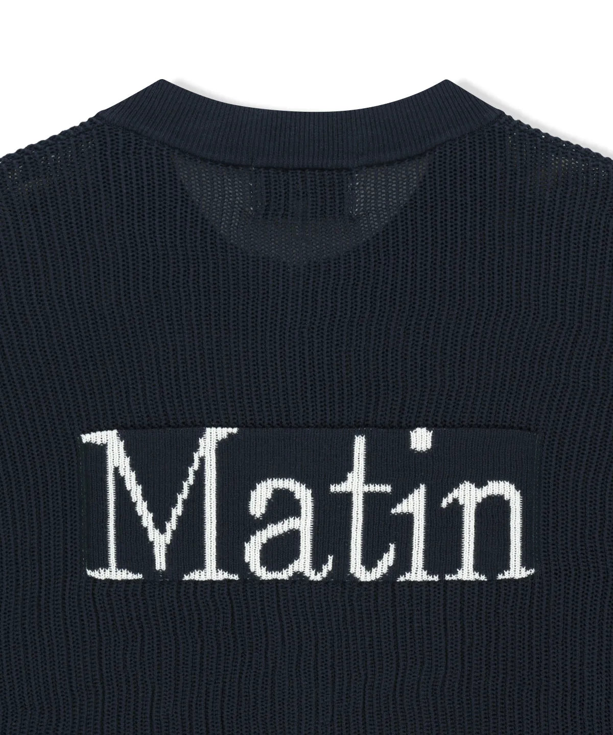[NCT Jeno Pick] Matin Kim Back Logo Jacquard Mesh Knit Zip Up