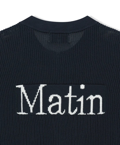 [NCT Jeno Pick] Matin Kim Back Logo Jacquard Mesh Knit Zip Up