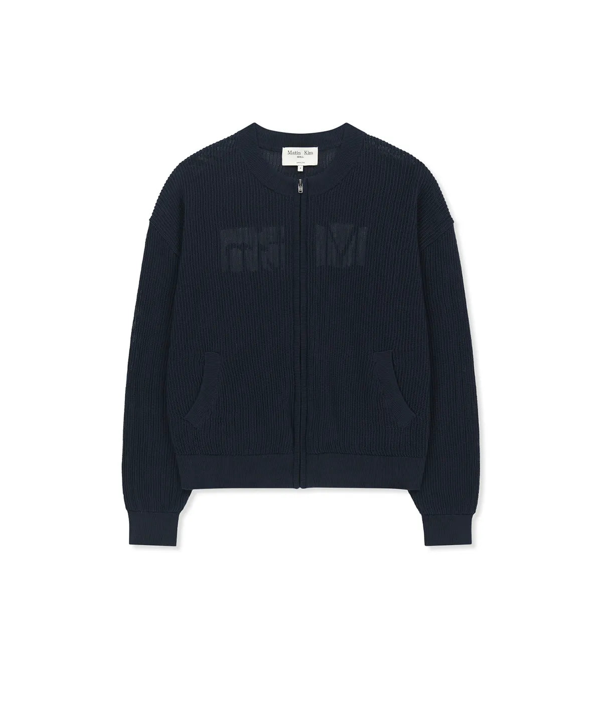 [NCT Jeno Pick] Matin Kim Back Logo Jacquard Mesh Knit Zip Up