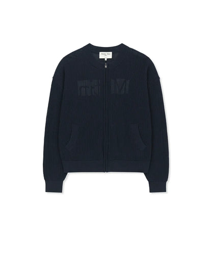 [NCT Jeno Pick] Matin Kim Back Logo Jacquard Mesh Knit Zip Up